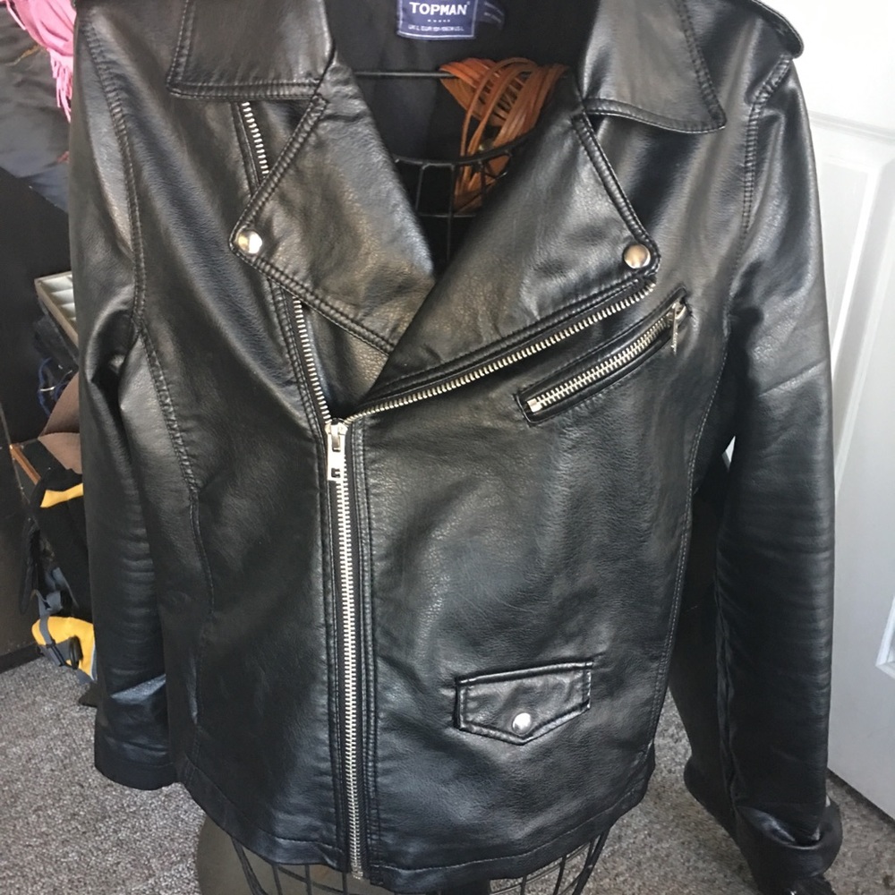 Top man large leather jackets